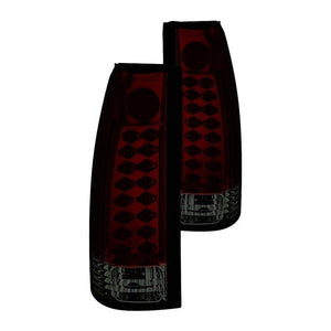 159.87 Spyder LED Tail Lights Chevy Suburban (92-99) Black / Black Smoke / Chrome / Red Clear / Red Smoke - Redline360