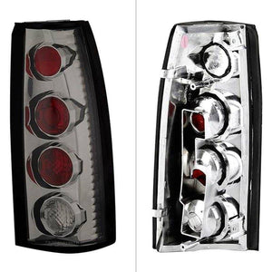 57.10 Spyder Euro Style Tail Lights Chevy Suburban (92-94) Black / Black Smoke / Chrome / Smoke - Redline360