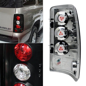 125.61 Spyder Euro Style Tail Lights Chevy Suburban/Tahoe (00-06) [Barn Door Model Only] Black or Chrome - Redline360