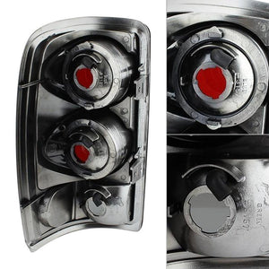 125.61 Spyder Euro Style Tail Lights Chevy Suburban/Tahoe 1500/2500 (00-06) [Lift Gate Style Only] Black / Black Smoke / Chrome / Smoke - Redline360