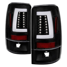 Load image into Gallery viewer, Spyder Tail Lights Chevy Suburban/Tahoe 1500/2500 (00-06) [V2 w/ Light Bar LED] Black / Smoke / Red Clear - Black Alternate Image