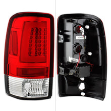 Load image into Gallery viewer, Spyder Tail Lights Chevy Suburban/Tahoe 1500/2500 (00-06) [V2 w/ Light Bar LED] Black / Smoke / Red Clear - Black Alternate Image