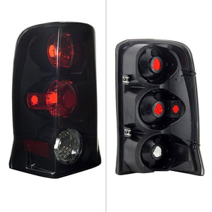 122.04 Spyder Euro Style Tail Lights Cadillac Escalade SUV [Not EXT] (02-06) Black / Black Smoke / Chrome - Redline360