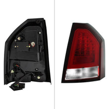 Load image into Gallery viewer, Spyder V2 LED Tail Lights Chrysler 300 (2005-2007) [w/ LED Light Bar] Black or Black Red - Black Alternate Image