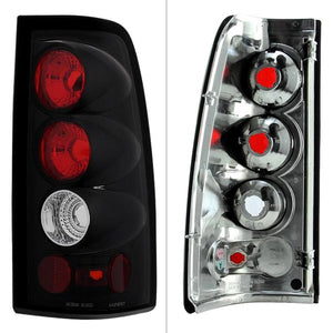 99.20 Spyder Euro Style Tail Lights Chevy Silverado (03-07) [Non-Stepside Model] Black / Black Smoke / Chrome - Redline360