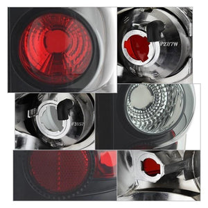 99.20 Spyder Euro Style Tail Lights Chevy Silverado (03-07) [Non-Stepside Model] Black / Black Smoke / Chrome - Redline360