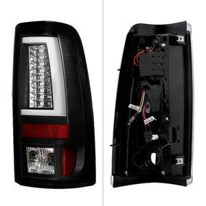 223.38 Spyder V2 LED Tail Lights Chevy Silverado (03-07) [w/ LED Light Bar] Black / Black Smoke / Chrome / Red Clear / Red Smoke / Smoke - Redline360