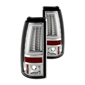 223.38 Spyder V2 LED Tail Lights Chevy Silverado (03-07) [w/ LED Light Bar] Black / Black Smoke / Chrome / Red Clear / Red Smoke / Smoke - Redline360