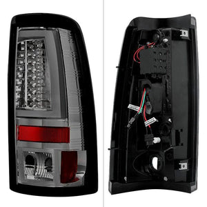 223.38 Spyder V2 LED Tail Lights Chevy Silverado (03-07) [w/ LED Light Bar] Black / Black Smoke / Chrome / Red Clear / Red Smoke / Smoke - Redline360