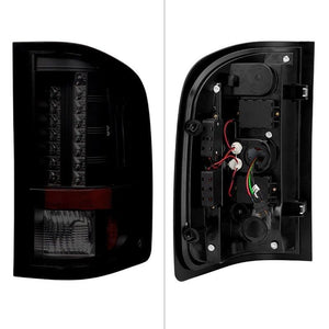 225.53 Spyder LED Tail Lights GMC Sierra 3500HD Dually Models (07-14) Black / Black Smoke / Red Smoke / Red Clear - Redline360