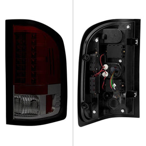 225.53 Spyder LED Tail Lights GMC Sierra 3500HD Dually Models (07-14) Black / Black Smoke / Red Smoke / Red Clear - Redline360