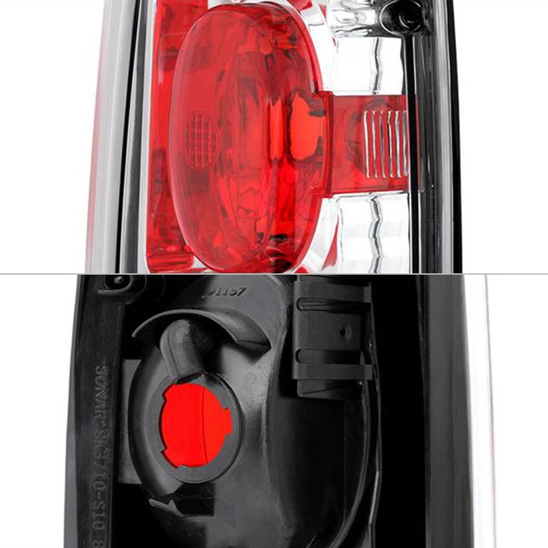 Spyder Euro Style Tail Lights Chevy S10/S10 Blazer (82-93) Black / Chrome /  Smoke