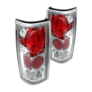 57.81 Spyder Euro Style Tail Lights GMC Jimmy (1982-1994) Black / Chrome / Smoke - Redline360