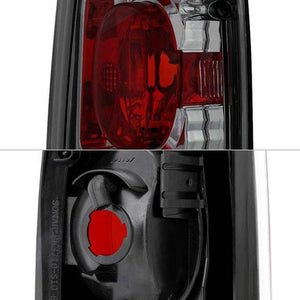 57.81 Spyder Euro Style Tail Lights GMC Jimmy (1982-1994) Black / Chrome / Smoke - Redline360