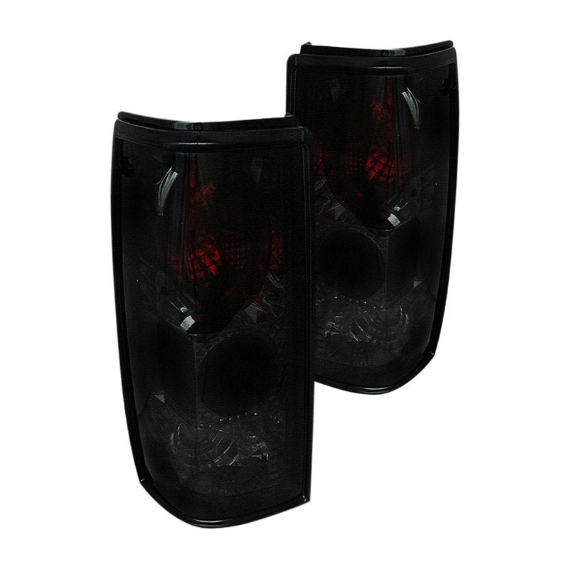 67.81 Spyder Euro Style Tail Lights Chevy S10/S10 Blazer (82-93) Black / Chrome / Smoke - Redline360