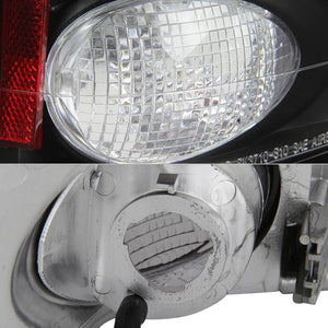 57.81 Spyder Euro Style Tail Lights Chevy S10 (94-04) Black / Chrome / Black Smoke / Smoke - Redline360