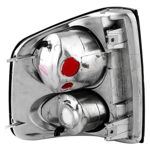 57.81 Spyder Euro Style Tail Lights Chevy S10 (94-04) Black / Chrome / Black Smoke / Smoke - Redline360