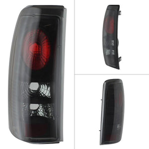 81.36 Spyder Euro Style Tail Lights Chevy Silverado 1500/2500 (99-02) [Non-Stepside] Black / Chrome / Black Smoke / Smoke - Redline360