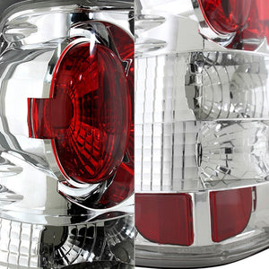 81.36 Spyder Euro Style Tail Lights Chevy Silverado 1500/2500 (99-02) [Non-Stepside] Black / Chrome / Black Smoke / Smoke - Redline360