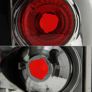 81.36 Spyder Euro Style Tail Lights Chevy Silverado 1500/2500 (99-02) [Non-Stepside] Black / Chrome / Black Smoke / Smoke - Redline360