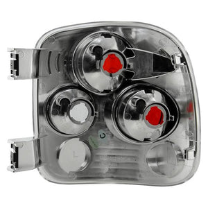 114.19 Spyder Euro Style Tail Lights Chevy Silverado Stepside (99-04) Black / Chrome / Black Smoke - Redline360