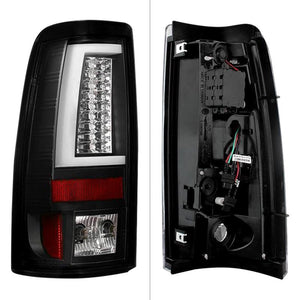 174.85 Spyder LED Tail Lights Chevy Silverado 1500/2500 Non-Stepside (99-02) Black / All Black / Red Clear / Red Smoke / Smoke - Redline360