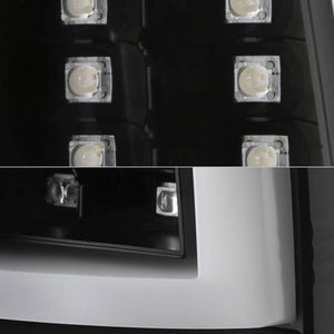 174.85 Spyder LED Tail Lights Chevy Silverado 1500/2500 Non-Stepside (99-02) Black / All Black / Red Clear / Red Smoke / Smoke - Redline360