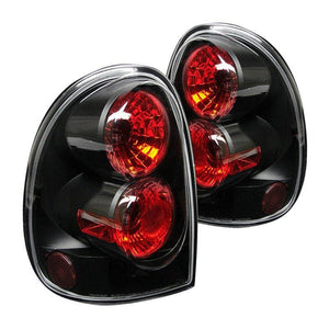 105.63 Spyder Euro Style Tail Lights Chrysler Town & Country (96-00) Black / Chrome / Smoke - Redline360