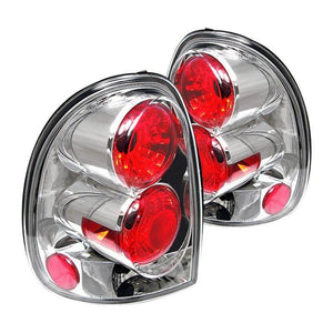 105.63 Spyder Euro Style Tail Lights Chrysler Town & Country (96-00) Black / Chrome / Smoke - Redline360