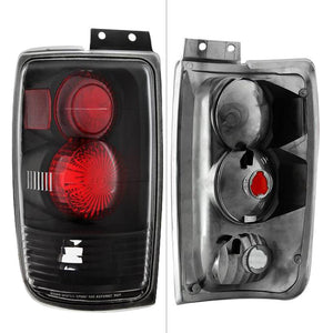 61.38 Spyder Euro Style Tail Lights Ford Expedition (1997-2002) Black / Chrome / Smoke - Redline360