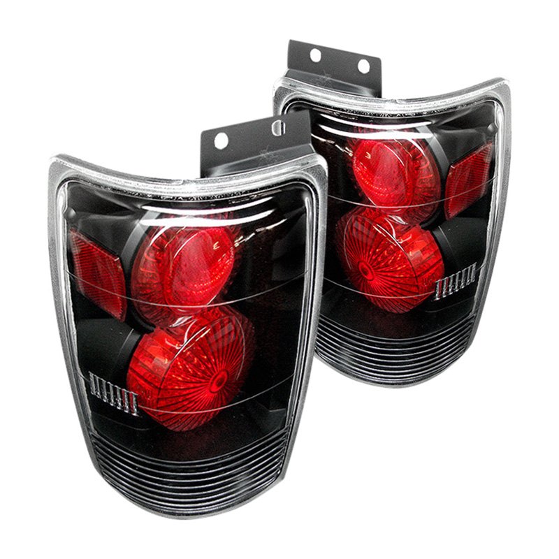 61.38 Spyder Euro Style Tail Lights Ford Expedition (1997-2002) Black / Chrome / Smoke - Redline360