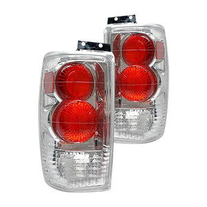 61.38 Spyder Euro Style Tail Lights Ford Expedition (1997-2002) Black / Chrome / Smoke - Redline360