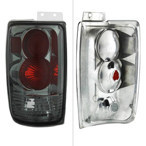 61.38 Spyder Euro Style Tail Lights Ford Expedition (1997-2002) Black / Chrome / Smoke - Redline360