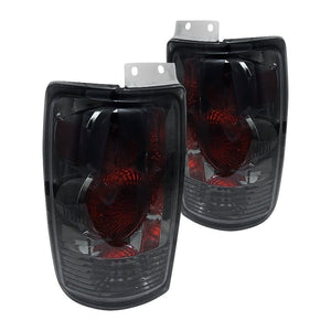 61.38 Spyder Euro Style Tail Lights Ford Expedition (1997-2002) Black / Chrome / Smoke - Redline360