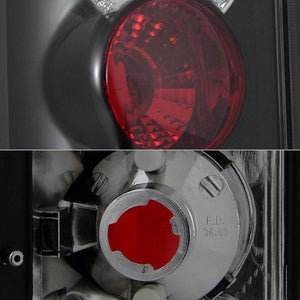 109.91 Spyder Euro Style Tail Lights Ford Econoline Van (95-06) Black / Chrome / Smoke - Redline360