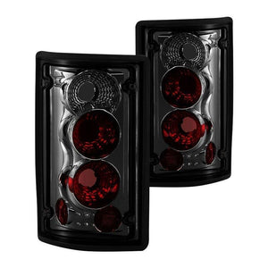 109.91 Spyder Euro Style Tail Lights Ford Econoline Van (95-06) Black / Chrome / Smoke - Redline360