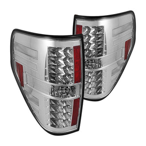 245.51 Spyder LED Tail Lights Ford F150 (09-14) Black / Black Smoke / Chrome / Red Clear / Red Smoke - Redline360