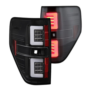 245.51 Spyder LED Tail Lights Ford F150 (09-14) Black / Black Smoke / Chrome / Red Clear / Red Smoke - Redline360