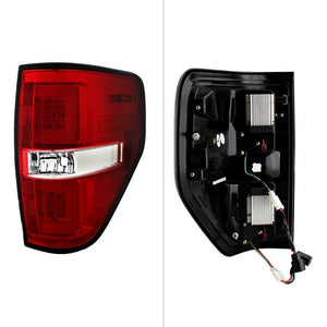 245.51 Spyder LED Tail Lights Ford F150 (09-14) Black / Black Smoke / Chrome / Red Clear / Red Smoke - Redline360