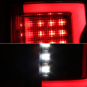 329.72 Spyder LED Tail Lights Ford F150 (15-18) [w/ Rear Blind Spot Sensor Model] Black / Black Smoke / Red Clear - Redline360