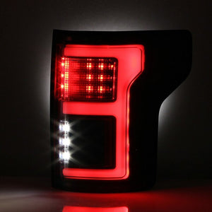 329.72 Spyder LED Tail Lights Ford F150 (15-18) [w/ Rear Blind Spot Sensor Model] Black / Black Smoke / Red Clear - Redline360