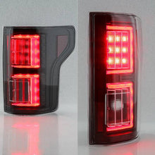 Load image into Gallery viewer, Spyder LED Tail Lights Ford F150 (18-19) [Non-Rear Blind Spot Sensor Model] Black / All Black / Black Smoke / Chrome / Red Clear - Black Alternate Image