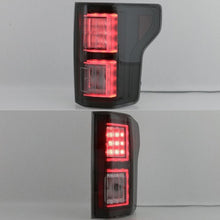 Load image into Gallery viewer, Spyder LED Tail Lights Ford F150 (18-19) [Non-Rear Blind Spot Sensor Model] Black / All Black / Black Smoke / Chrome / Red Clear - Black Alternate Image