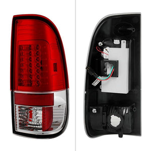 224.10 Spyder LED Tail Lights Ford F150 Styleside (97-03) Black / Black Smoke / Chrome / Red Clear - Redline360