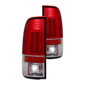 224.10 Spyder LED Tail Lights Ford F150 Styleside (97-03) Black / Black Smoke / Chrome / Red Clear - Redline360