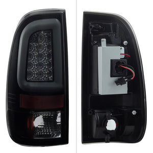 224.10 Spyder LED Tail Lights Ford F150 Styleside (97-03) Black / Black Smoke / Chrome / Red Clear - Redline360