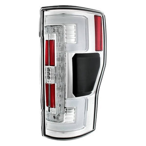 384.68 Spyder LED Tail Lights Ford F250 Superduty (17-18) [Blind Spot Monitoring Model] Black / Chrome / Red Clear - Redline360