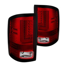 Load image into Gallery viewer, Spyder LED Tail Lights GMC Sierra (2014-2019) Black / Black Smoke / Red Clear - Red Clear Alternate Image