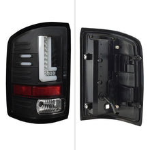 Load image into Gallery viewer, Spyder LED Tail Lights GMC Sierra [Halogen] (2016-2019) Black / Black Smoke / Red Clear - Black Alternate Image