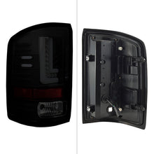 Load image into Gallery viewer, Spyder LED Tail Lights GMC Sierra [Halogen] (2016-2019) Black / Black Smoke / Red Clear - Black Alternate Image
